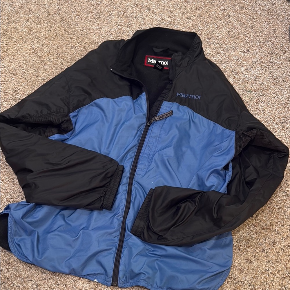 Marmot Performance Jacket Black and Blue Weather-Resistant
